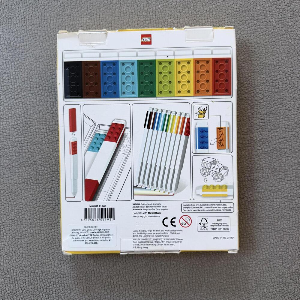 LEGO 9 Color Markers Set for Kids Ages 6+ - Picture 3 of 8